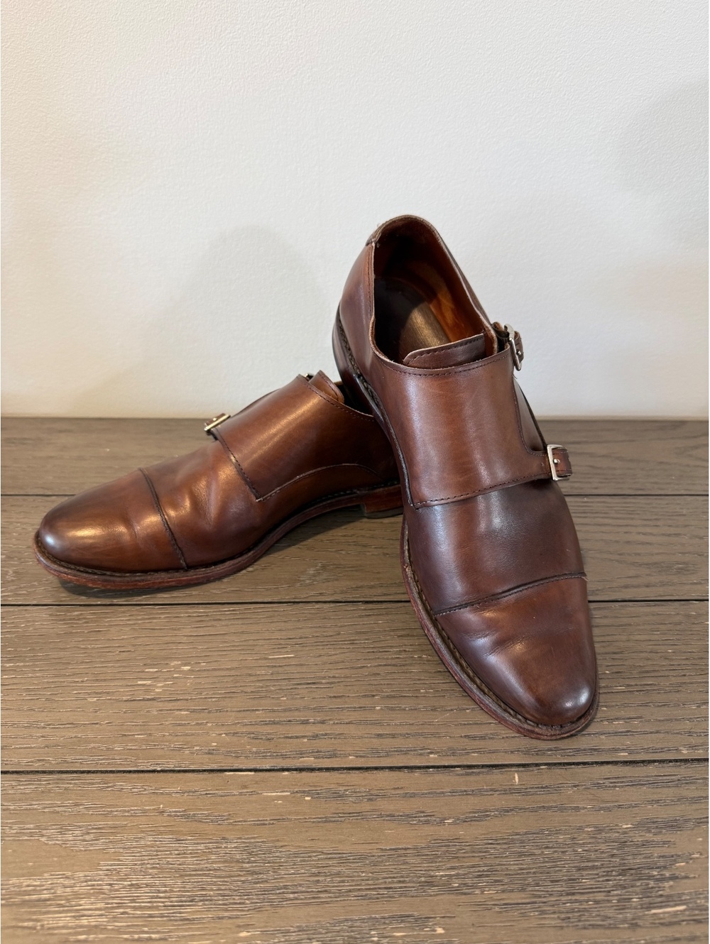 Allen Edmonds Brown Double Monk Strap Shoes Men’s Size 7.5